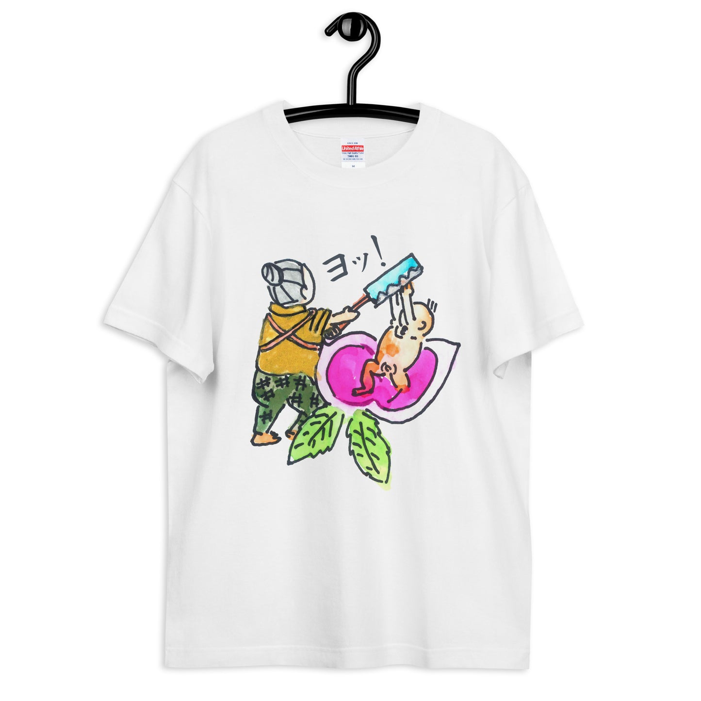 手書き<桃太郎>グラフィック ハイクオリティーTシャツ