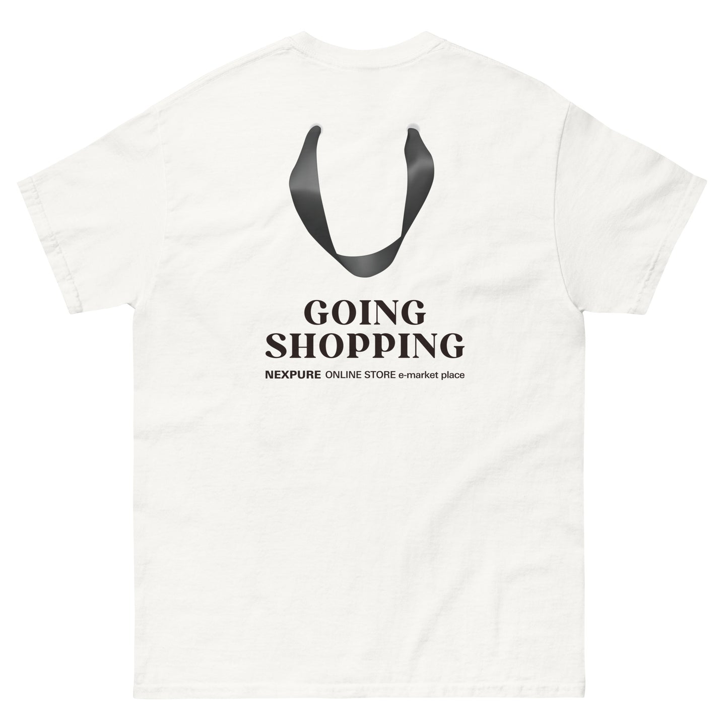 NEW ! (NEXPURE/メンバー限定アイテム) ショッピングバッグデザイン 男女兼用 半袖Tシャツ
