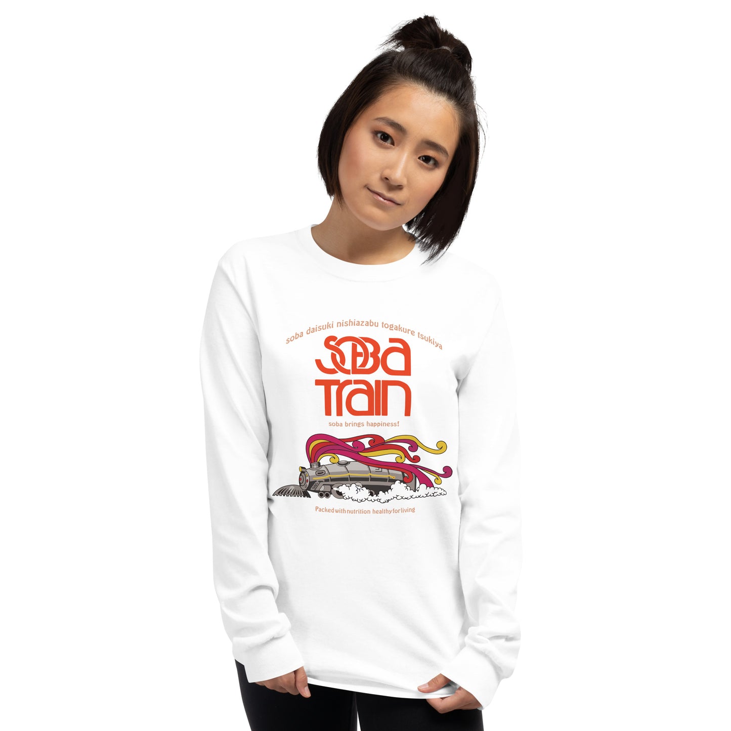 NEW / 戸隠つきやオリジナル Soba Train ユニセックス長袖Tシャツ