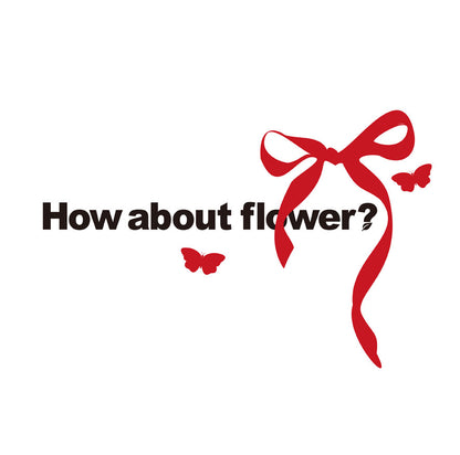 #FLOWERSHIP  "Ribbon & Butterfly" ユニセックス 半袖Tシャツ・ライトカラー