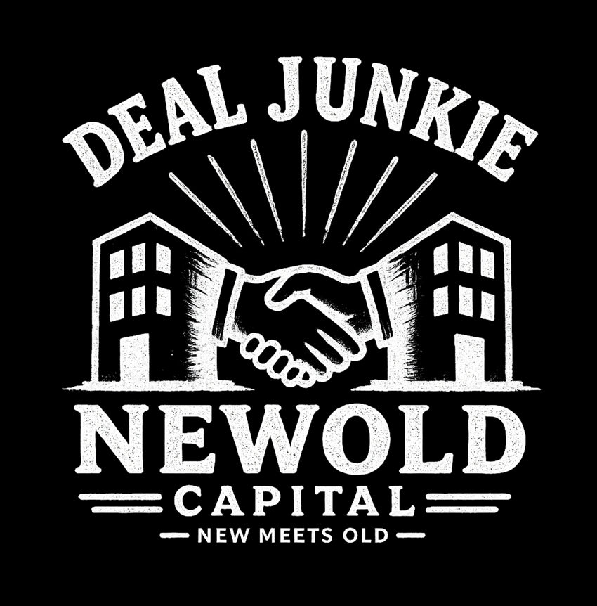 NEWOLD CAPITAL / DEAL JUNKIE Vintage / Oversize Unisex T-Shirt / 両面プリント/ ブラック/ 税込 /全国送料無料