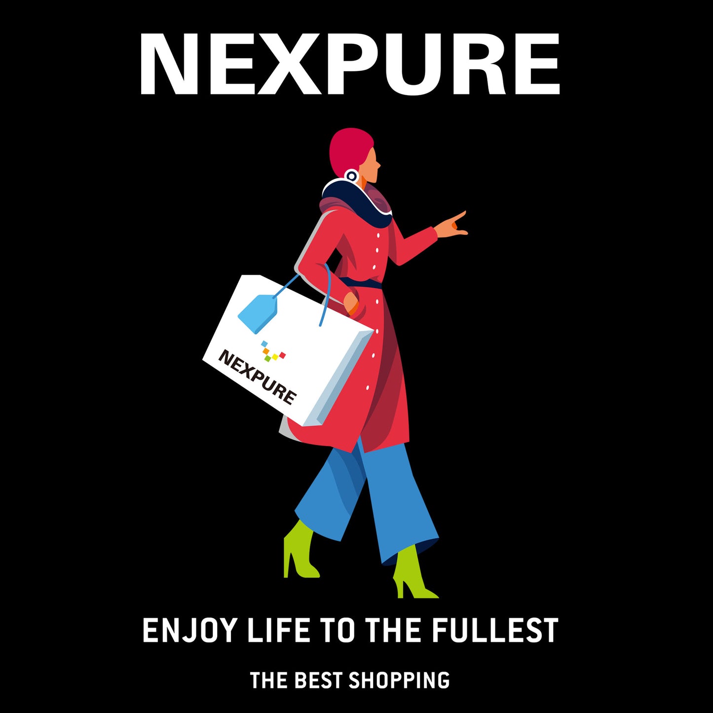 (NEXPURE/メンバー限定アイテム) ショッピングデザイン デニム エコトートバッグ