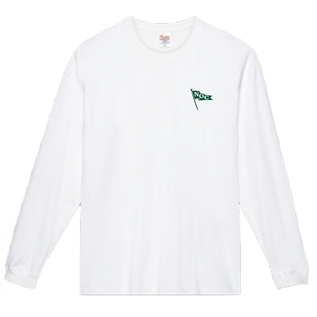 NEWOLD CAPITAL / Pennant Logo / Unisex Premium Organic Heavyweight Long Sleeve T-Shirt / White/ 税込/全国送料無料
