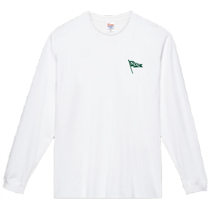NEWOLD CAPITAL / Pennant Logo / Unisex Premium Organic Heavyweight Long Sleeve T-Shirt / White/ 税込/全国送料無料