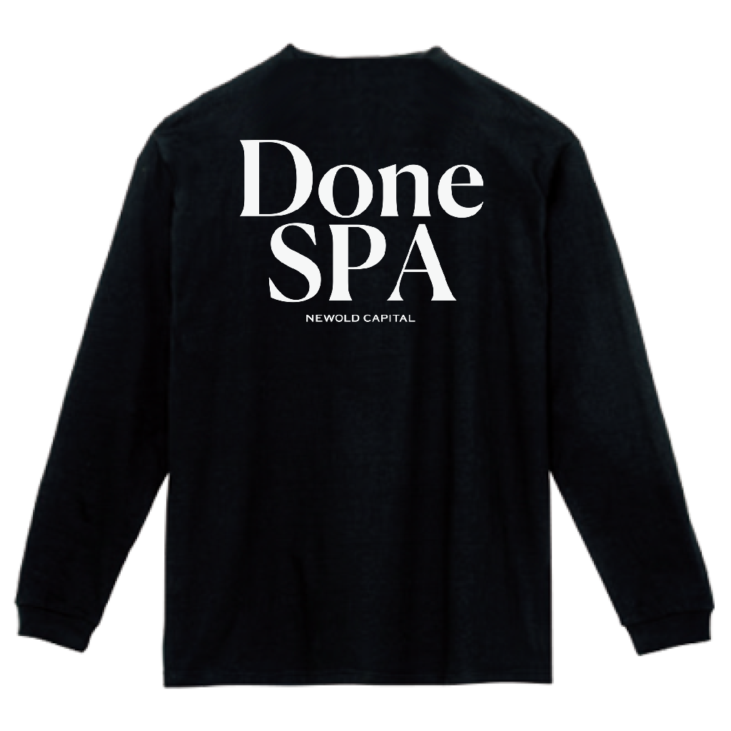 NEWOLD CAPITAL / ''DONE'' / Unisex Premium Heavyweight Long Sleeve T-Shirt / Black / 税込/全国送料無料