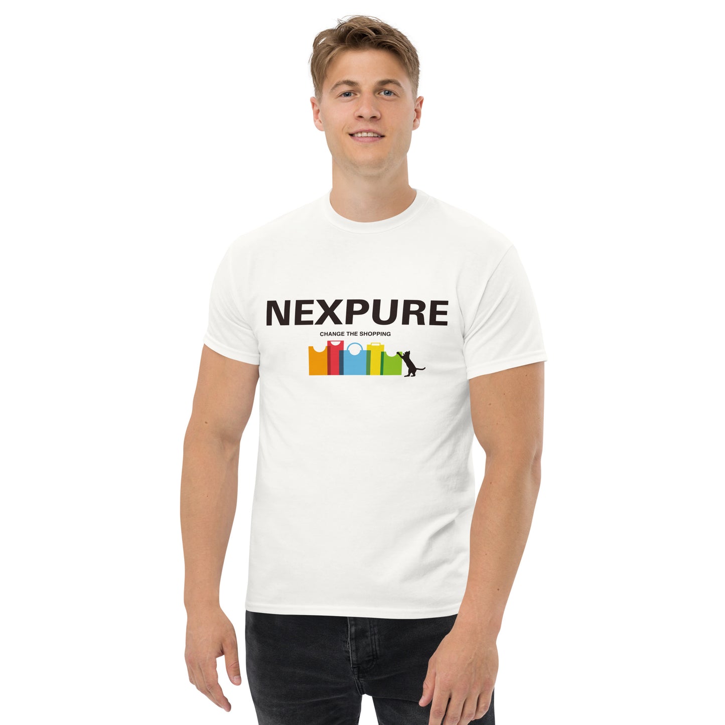 NEW ! (NEXPURE/メンバー限定アイテム)ショッピングデザイン 男女兼用 半袖Tシャツ