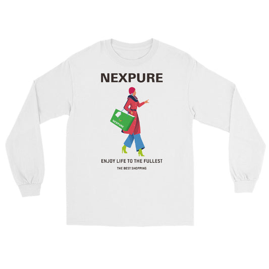 (NEXPURE/メンバー限定アイテム) ショッピングデザイン 男女兼用 長袖Tシャツ