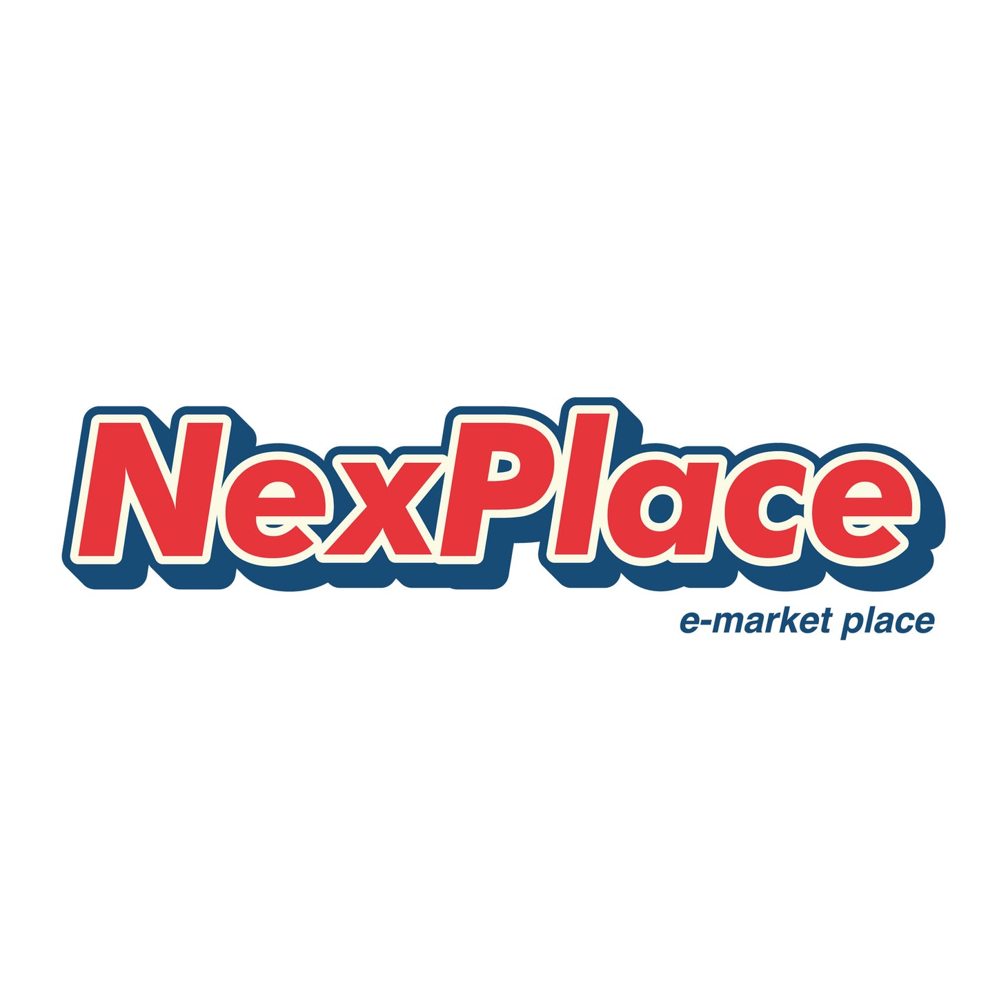 (NEXPURE/メンバー限定アイテム)  NEXPLACE レトロマーケットデザイン 男女兼用 長袖Tシャツ