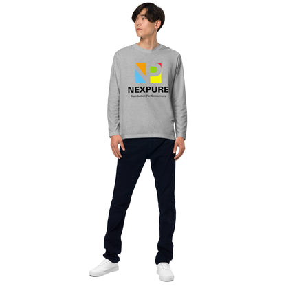 (NEXPURE/メンバー限定アイテム)ロゴプリント入り 男女兼用 長袖Tシャツ(白/ヘザーグレー)