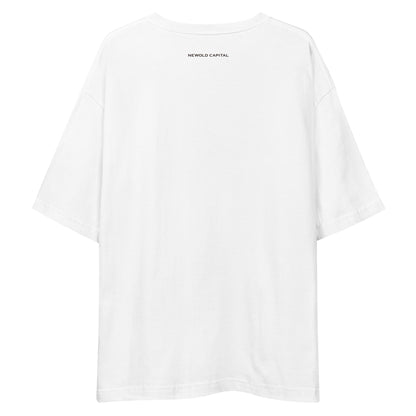 NEWOLD CAPITAL / DEAL JUNKIE BASEBALL LOGO / Oversize Unisex T-Shirt / 両面プリント/ホワイト / 税込 /全国送料無料